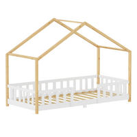 HAUSBETT Treviolo - Weiß/Naturfarben, Holz (90/200cm) - [en.casa]