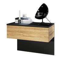 NACHTTISCH Sleep Fronten in Eiche Natur - Eichefarben, Holzwerkstoff (60/46/35cm) - Vladon