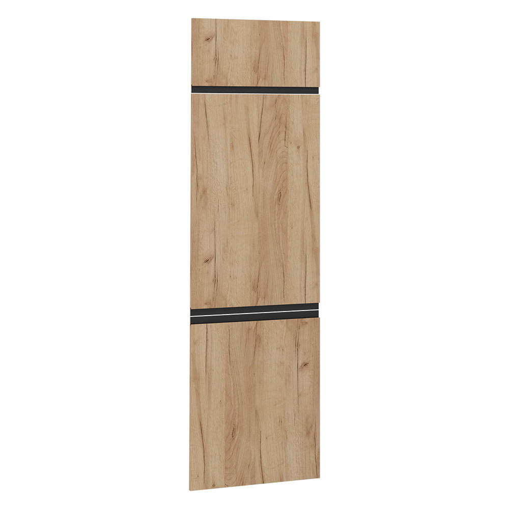 KÖKSFRONT R-Line Goldkraft ek 59.6x196 cm möbelfront för kylskåpsinbyggnad Honungsek 196/59.6/1.6 cm