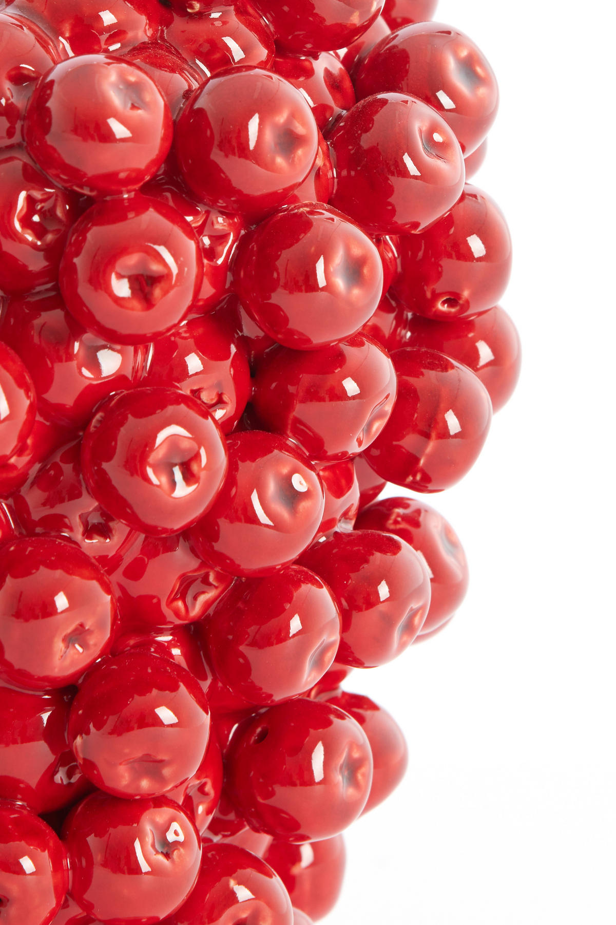 VAZE Berries Rot 15/14.5/17.5 cm - Rot, Keramik (17.5cm) - Light & Living