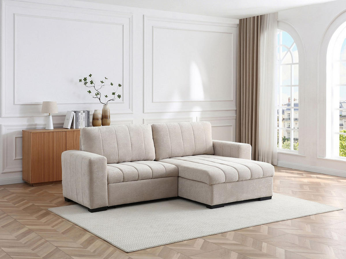 SCHLAFSOFA - -Sitzer - Stoff - Beige - - Beige, Textil (250/93/154cm) - Vente-Unique