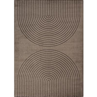 KURZFLORTEPPICH Geometrisch MUOTA Polypropylen Braun 240 x 340 cm - Braun, Textil (240/340cm) - KADIMA DESIGN