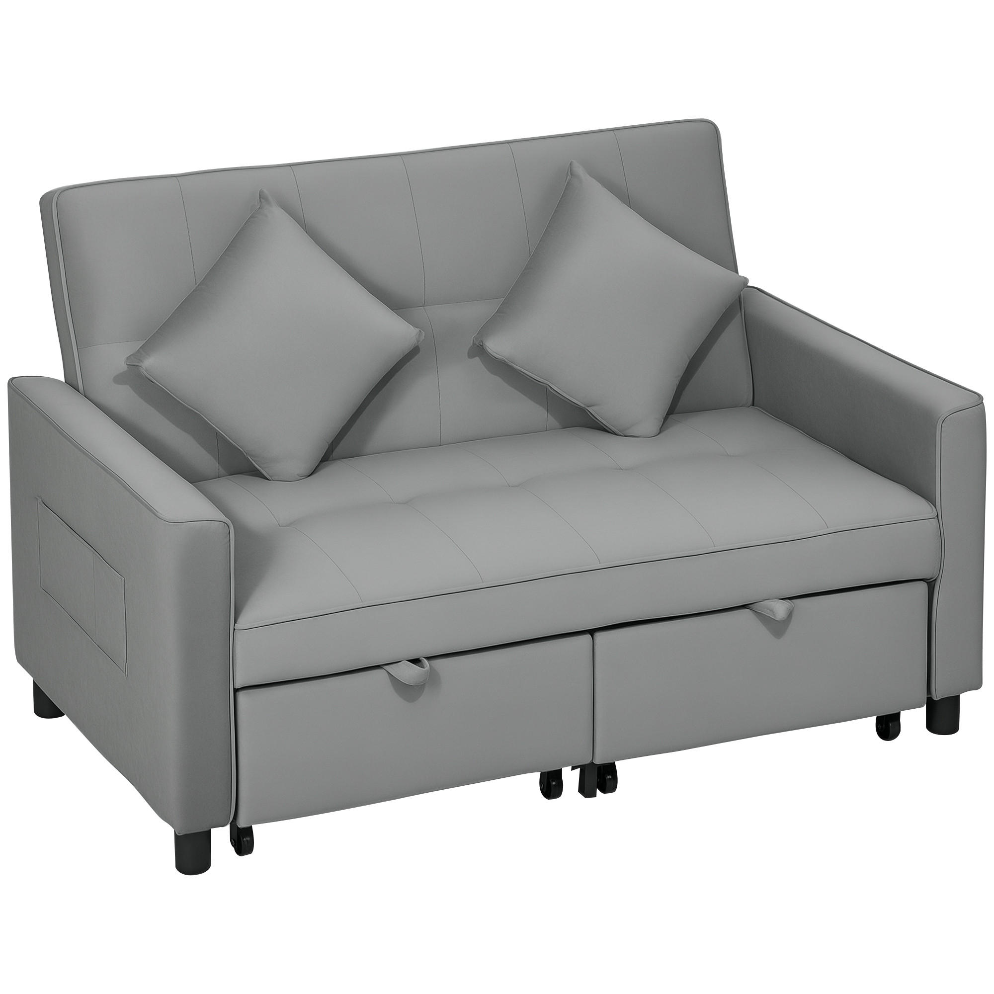 ComfortXL Schlafsofa Grau 140.5x89x90.5 cm