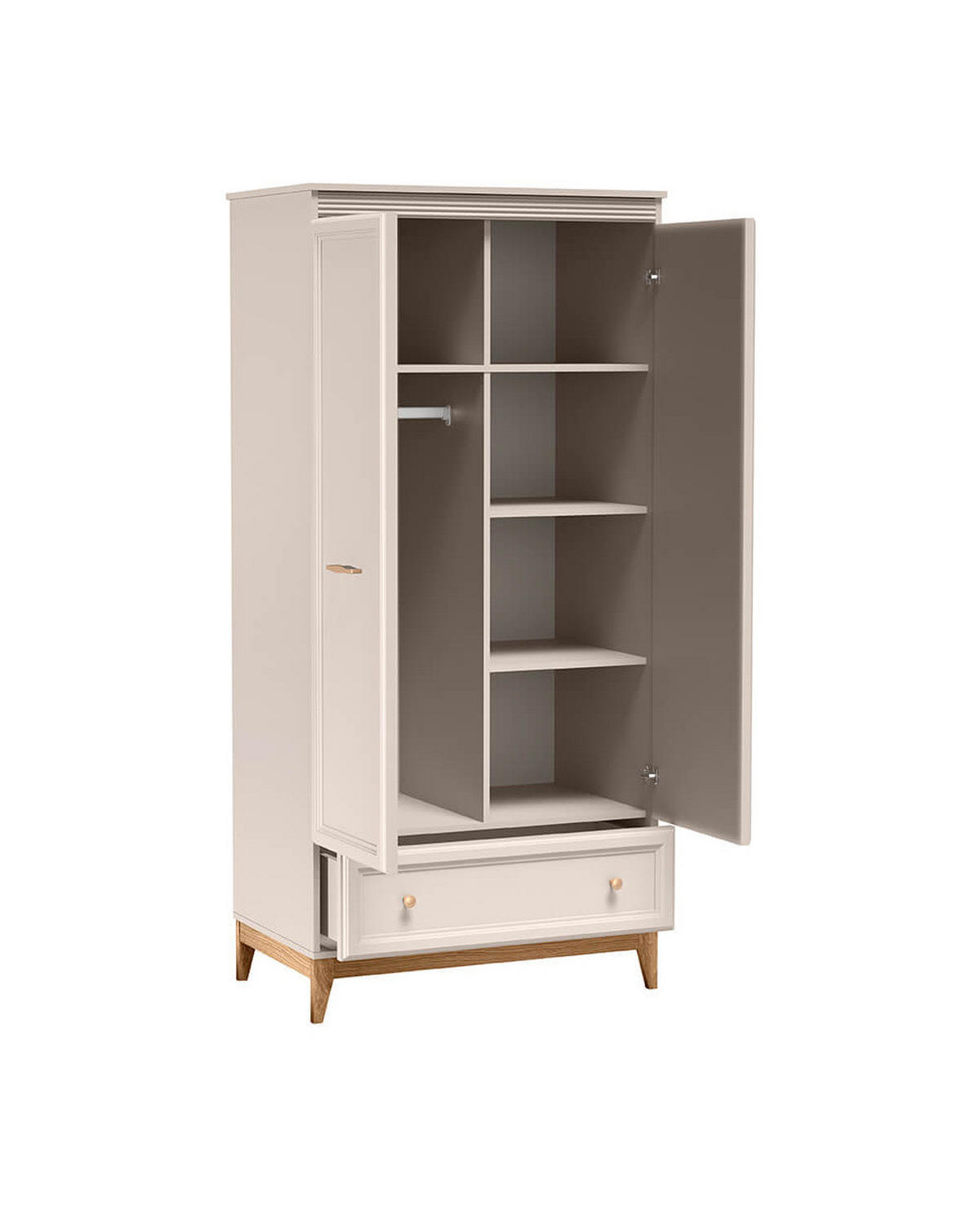KLEIDERSCHRANK Windsor 10 Kashmir - Kaschmir, Holzwerkstoff (92/193/54.5cm)