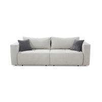 SCHLAFSOFA Verwandlung: Big-Sofa/Eckcouch, 2 Bettkästen, B243/T115-161/H84 cm, Liegefläche 145x197 cm, Waffelcord Silber-Grau / 15242 - Silberfarben/Schwarz, Kunststoff/Textil (243/84/115cm) - luma-home