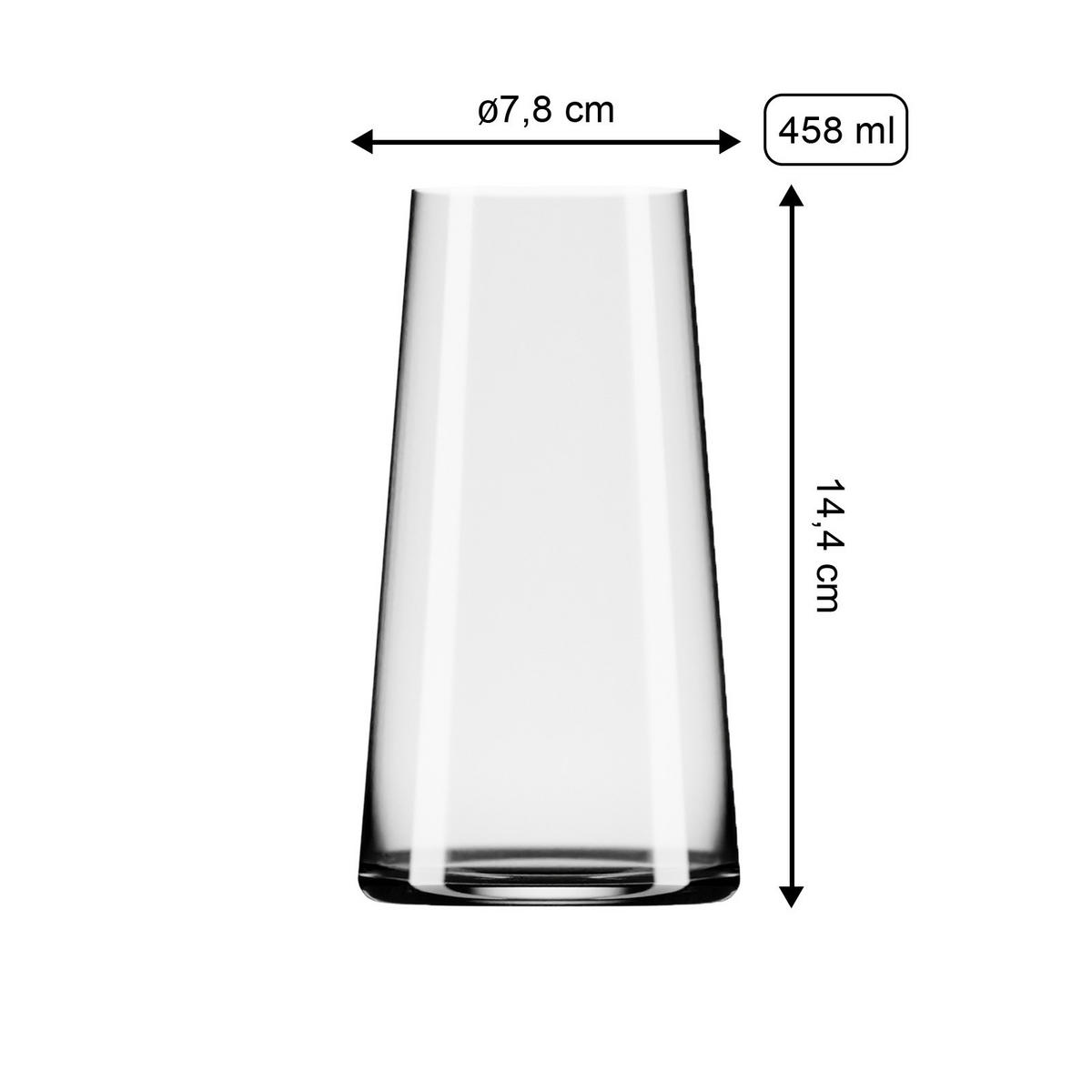 LONGDRINKGLÄSER Power transparent 458 ml 6er Set - Transparent, Glas (0.458L) - Stölzle Lausitz