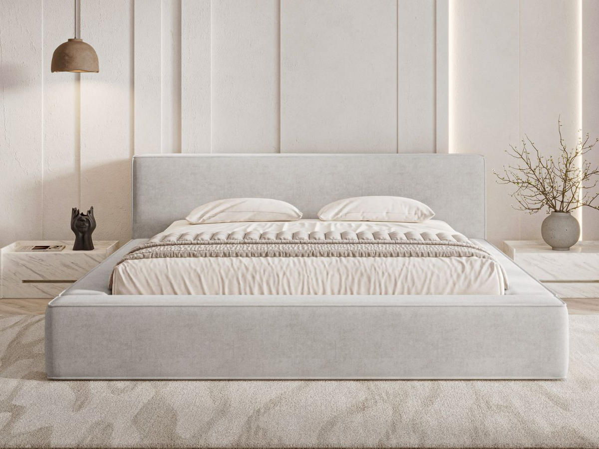 POLSTERBETT Mali 160x200 Grau - Grau, Textil (160/200cm) - Graingold