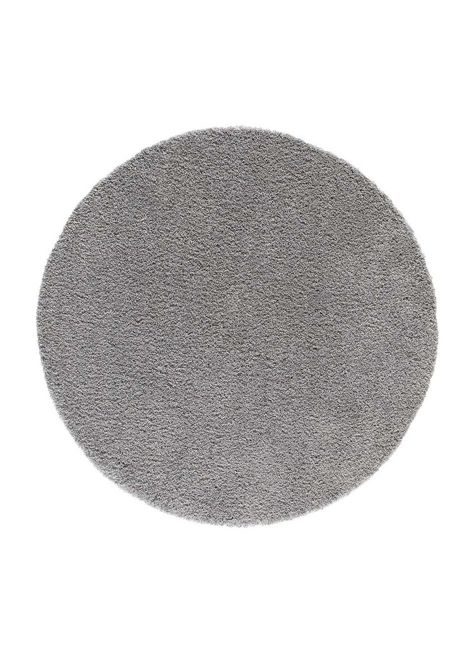 Atticgo Hochflorteppich Grau 130x130 cm