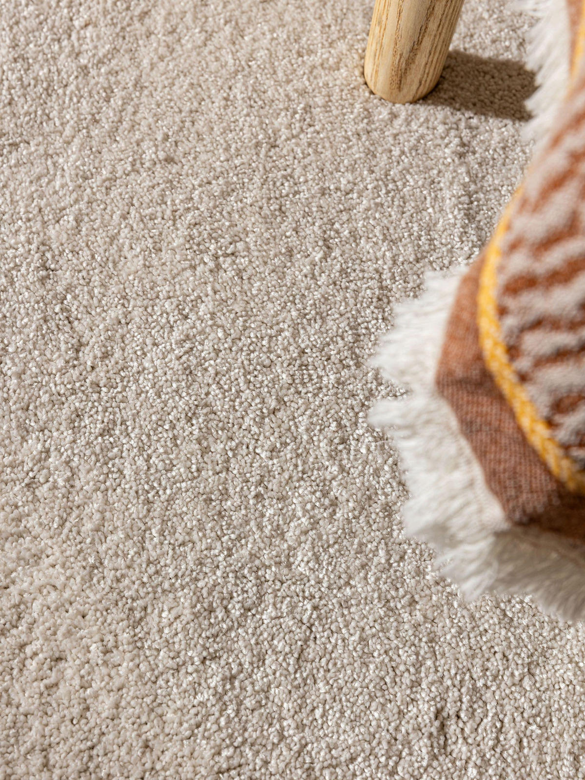 TEPPICH Nina waschbar ø 150 cm rund - Creme, Kunststoff (150/150cm) - benuta Nest