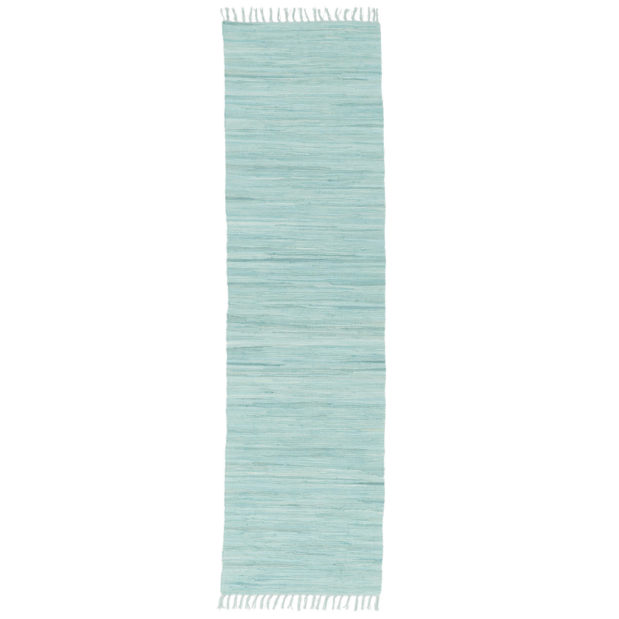 BAUMWOLLE NATUR TEPPICH LÄUFER JOLLY COTTON - Hellblau, Textil (90/160cm) - Pergamon
