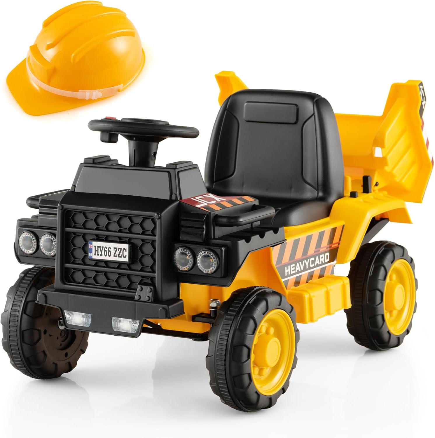 MULDENKIPPER 6V Kinder Gelb - Gelb, Kunststoff (65.5/40/44cm) - COSTWAY