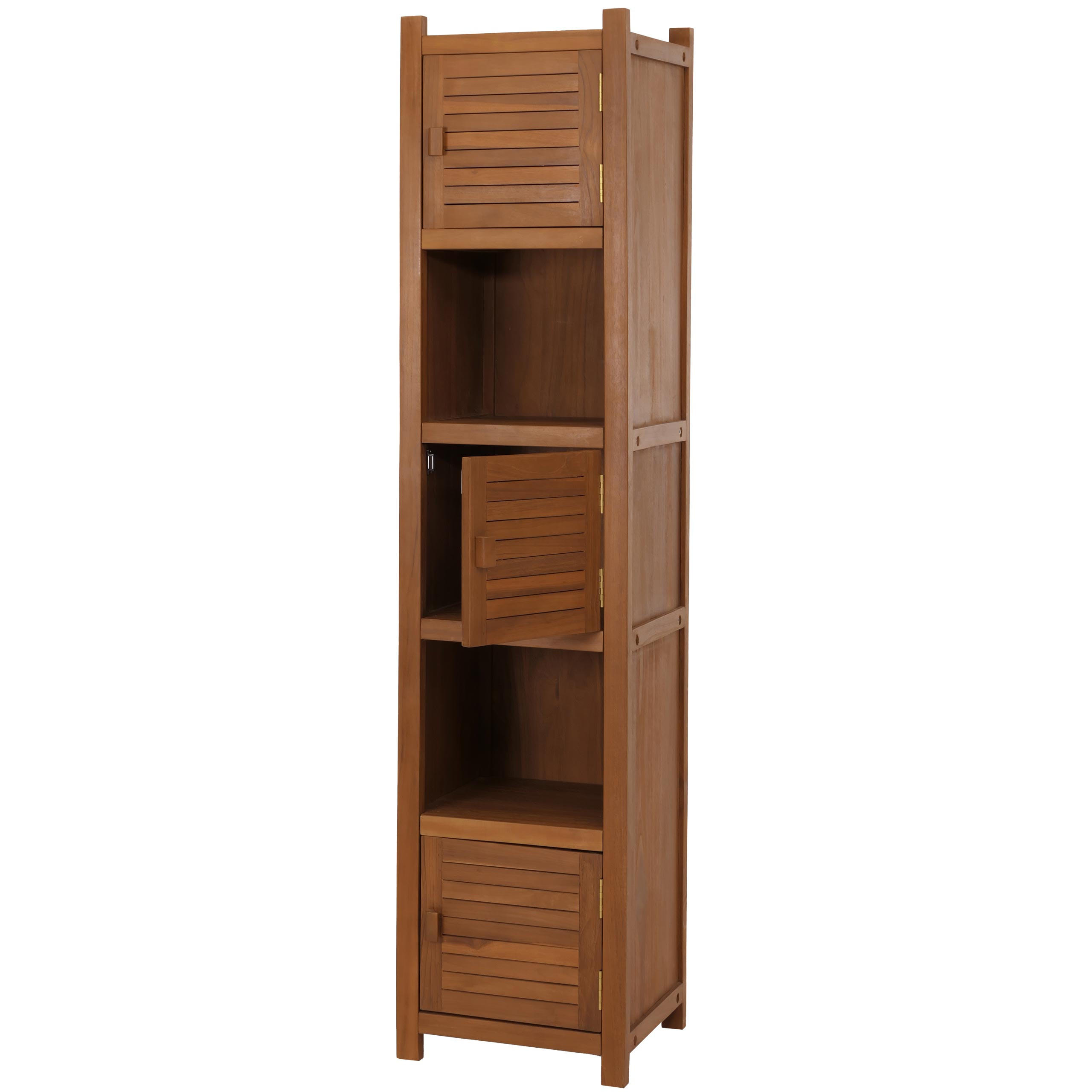 HOCHREGAL Braun - Braun, Holz (40/181/40cm) - MCW