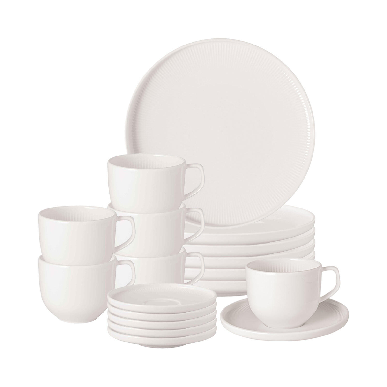 KAFFEESERVICE Afina weiß 18er Set - Weiß, Keramik (1/1/1cm) - Villeroy & Boch