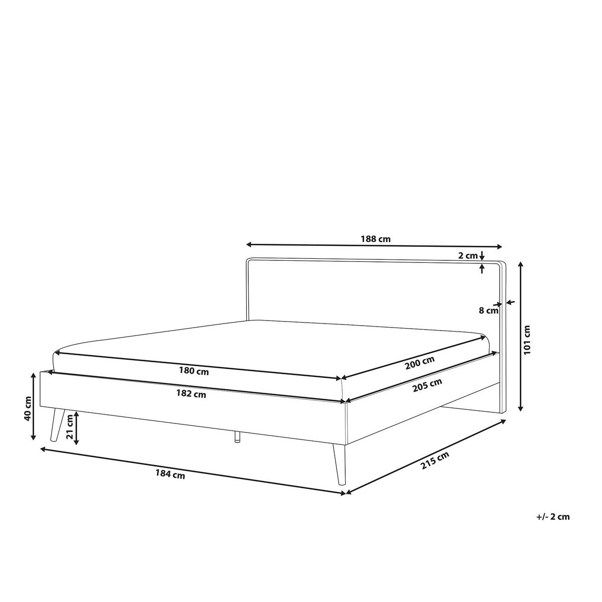 BETT mit Lattenrost 180x200 cm Heller Holzfarbton Serris - Hellbraun, Holzwerkstoff (180/200cm) - Beliani