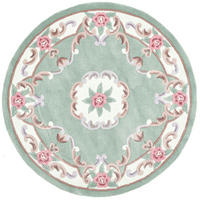 HANDTUFTTEPPICH Ming 190x190 cm - Grün, Textil (190/190cm) - THEKO