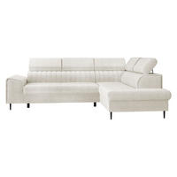 ECKSOFA Kadurin, Seite: Rechts - Creme/Schwarz, Holz/Kunststoff (276/206cm) - MIRJAN24