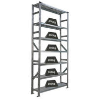 FACHBODENREGAL Proximo 250x120x32cm 7 Ebenen Beidseitig nutzbar Verzinkt - Silberfarben, Metall (120/250/32cm) - PROREGAL