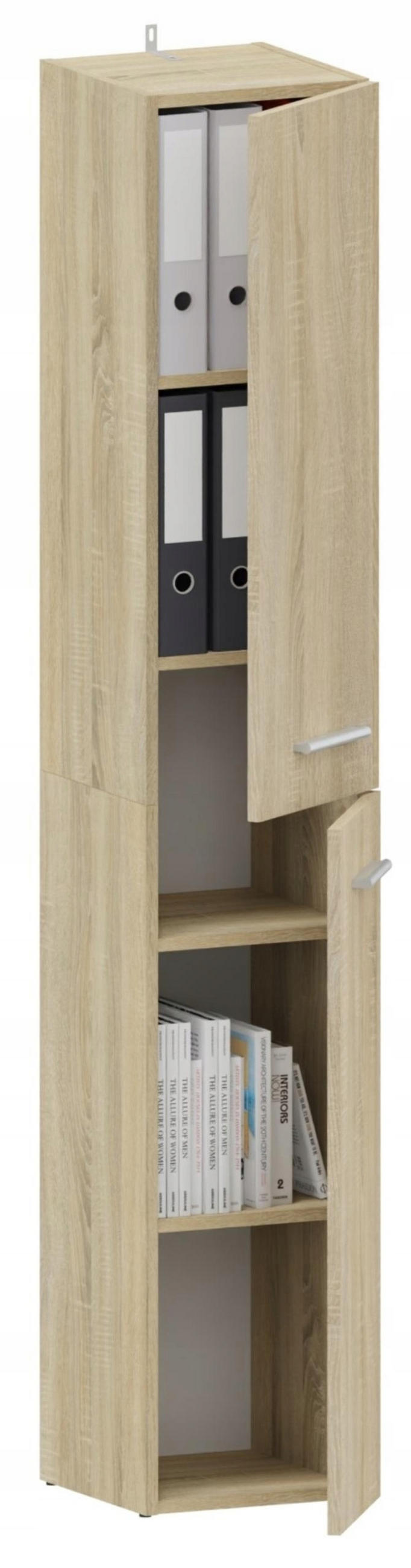 HOCHREGAL BODO DUAL R30 2D Sonoma Eiche 30/30/175 cm - Sonoma Eiche, Holzwerkstoff (30/175/30cm) - Matkam Möbel