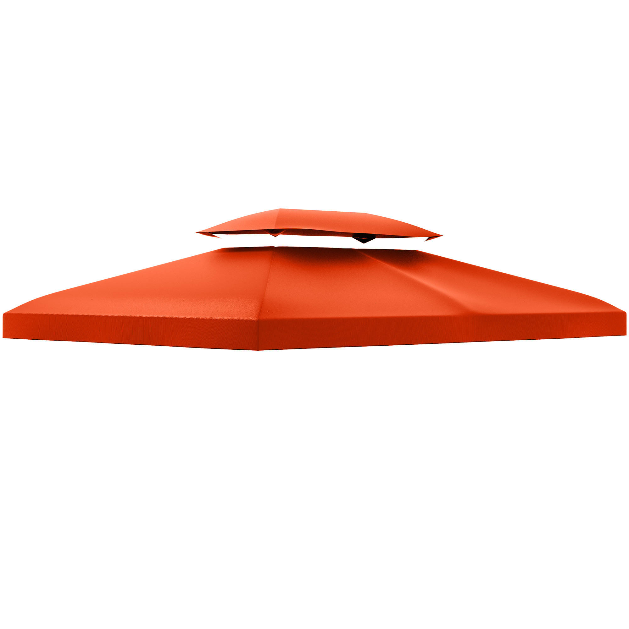 STŘECHA PAVILONU, polyester, rezavě červená - červená, plast (400/20/300cm) - Outsunny