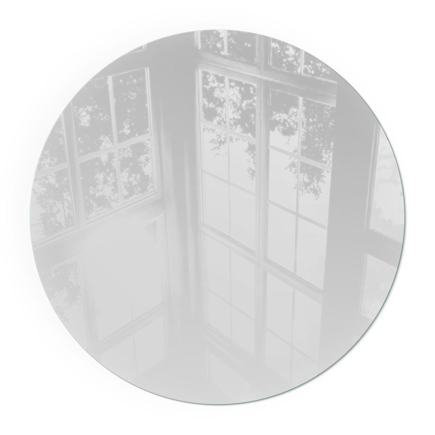 GLASPLATTE für Kamin Ø 50 cm - Grau, Glas (50/50/0.4cm) - TULUP