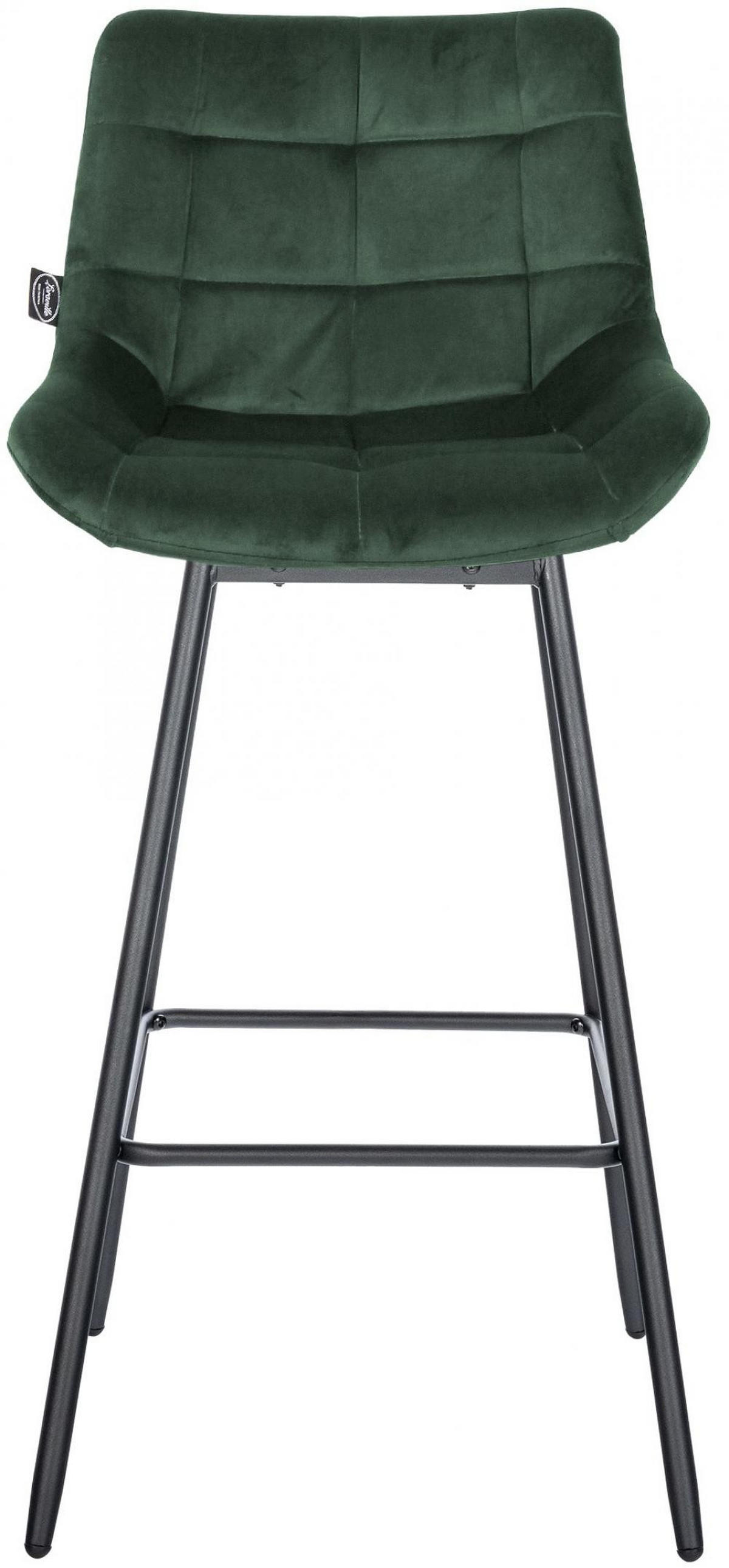 BARHOCKER Samt dunkelgrün - Dunkelgrün/Schwarz, Textil/Metall (49/105/56cm) - CLP