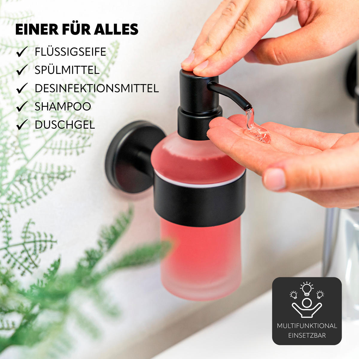 BADEZIMMER-ZUBEHÖR-SET PIAZZA BLACK 5tlg, Edelstahl, schwarz - Chromfarben, Metall (14.5/35/11.5cm) - bremermann