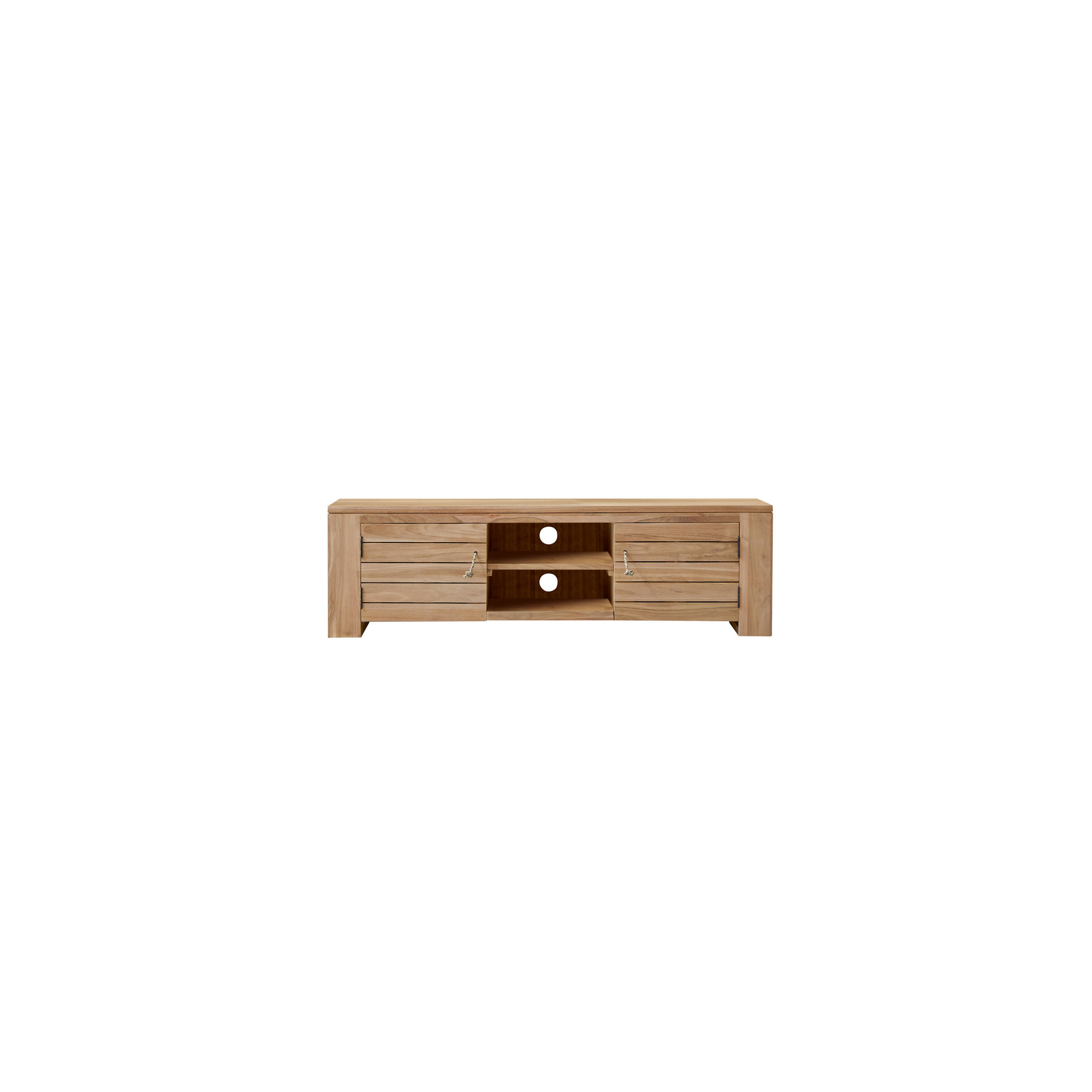 TV-SCHRANK Minimalys Natur aus Teak - Naturfarben, Holz (135/40/40cm) - Tikamoon