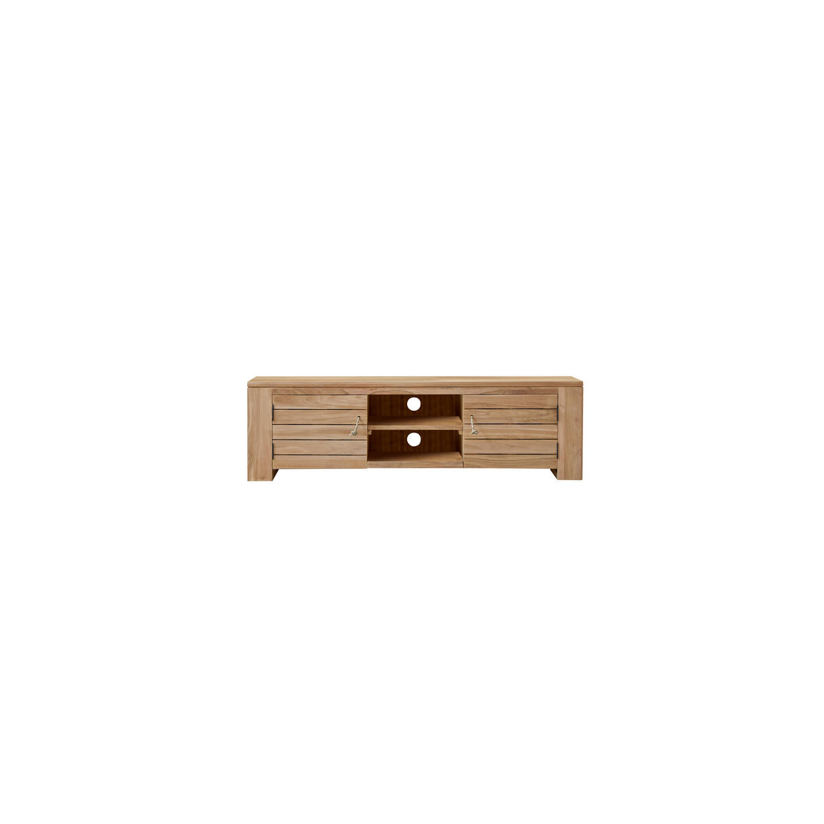 TV-SCHRANK Minimalys Natur aus Teak - Naturfarben, Holz (135/40/40cm) - Tikamoon