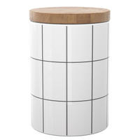 VORRATSDOSE mit Deckel 700 ml - Weiß, Keramik (10/13.5/10cm) - Intirilife