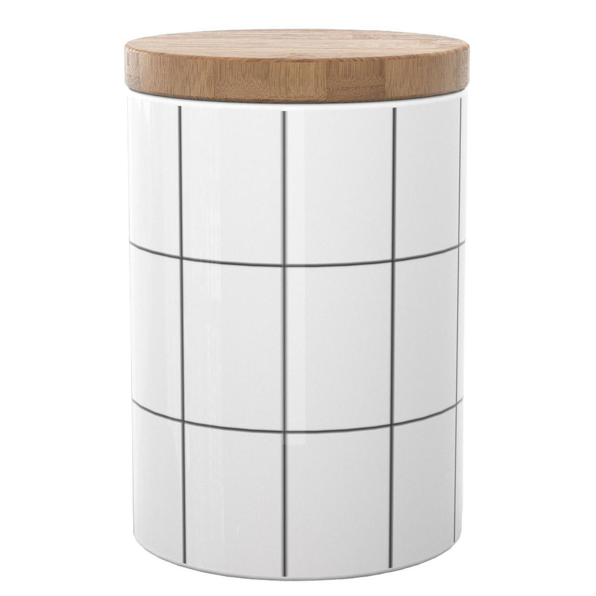 VORRATSDOSE mit Deckel 700 ml - Weiß, Keramik (10/13.5/10cm) - Intirilife
