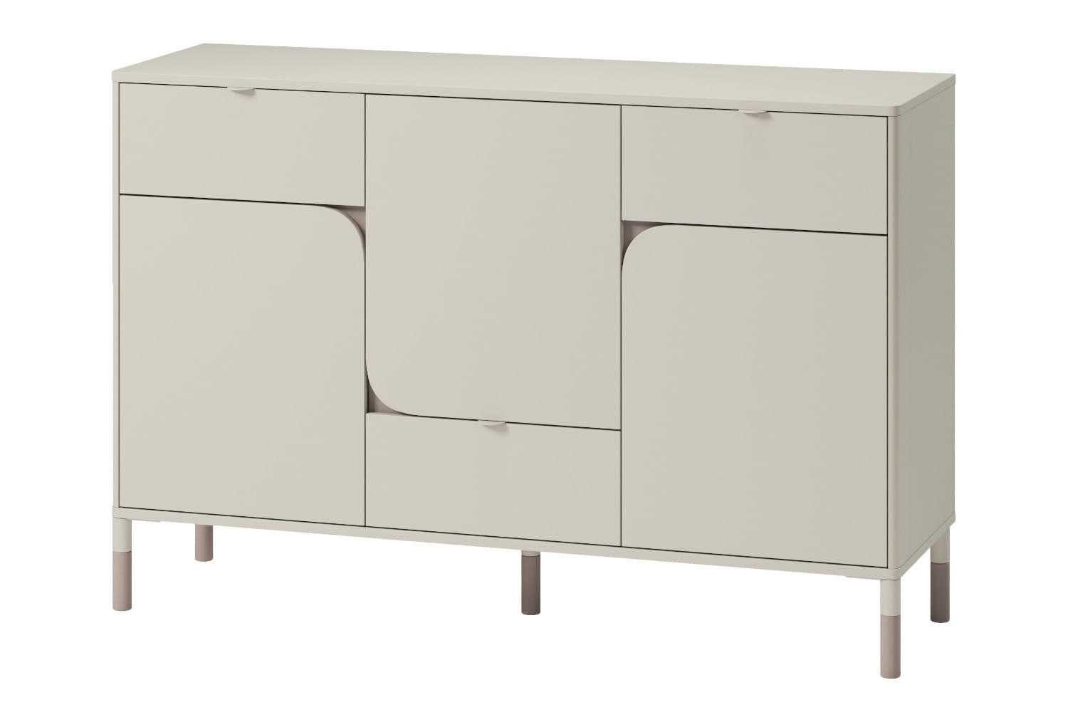 KINDERKOMMODE HARMONY 6 - Kaschmir, Holzwerkstoff (130/87/40cm) - Meblini