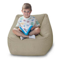 SITZSACK-SESSEL Bambino 55/60/55 cm, weicher Bouclé 315 g/m², mit Griff & Seitentasche, Beige - Beige, Textil (55/55/60cm) - Dreamroots