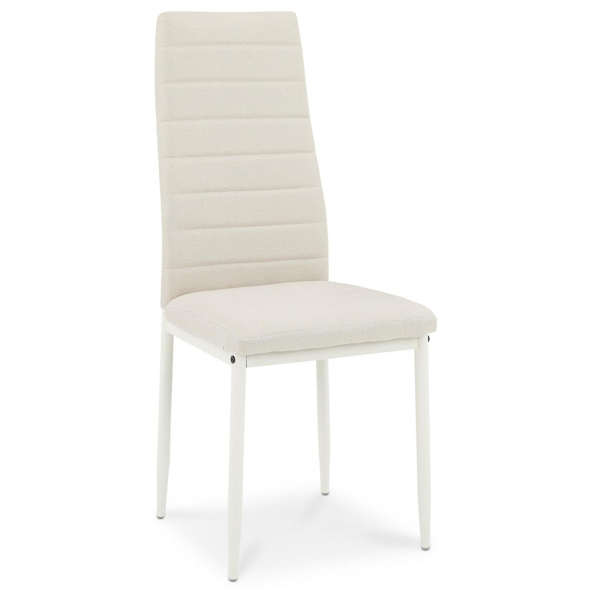 ESSZIMMERSTÜHLE NATHALIE 4er-Set cremeweiß - Creme, Textil/Metall (43/100/50cm) - IDIMEX