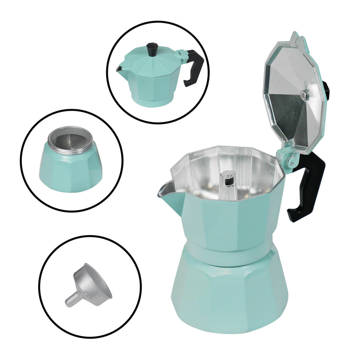 ESPRESSOKOCHER 240 ml - Mintgrün, Metall (17.5/13/22.8cm)
