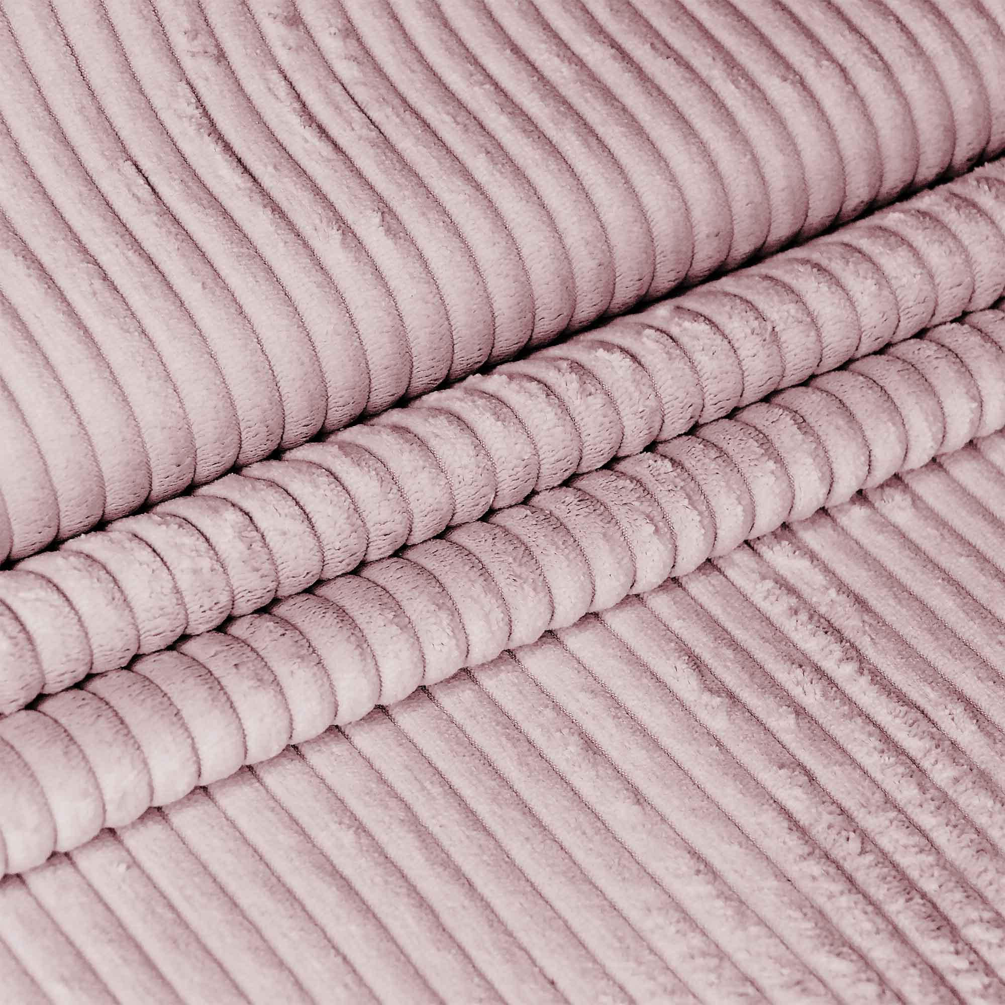 SITZSACK MIT FUßSTÜTZE Kordsamt 2-tlg Silver Pink M - Pink, Textil (80/120/80cm) - Dreamroots