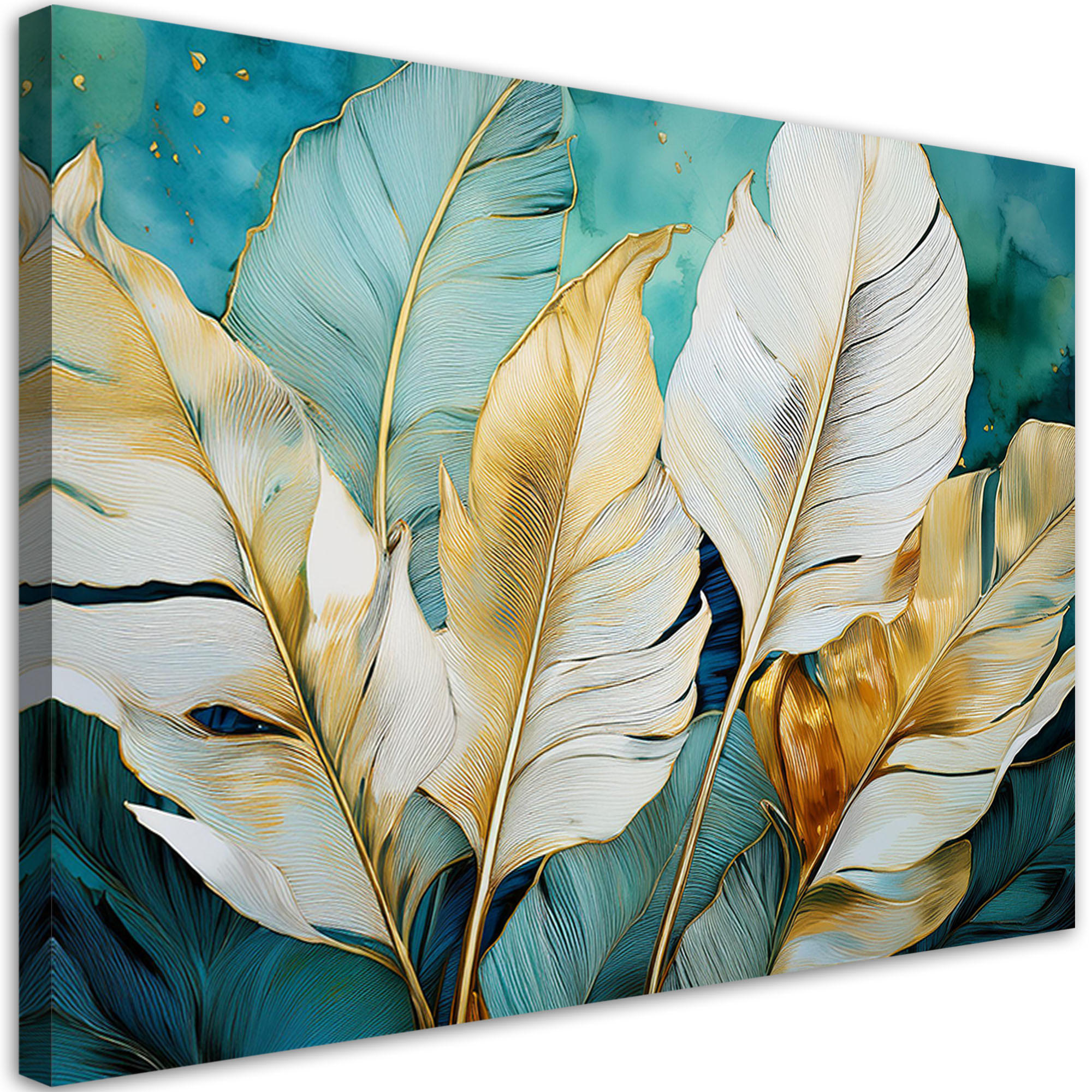 Feeby Wandbild Türkis 100x70 cm