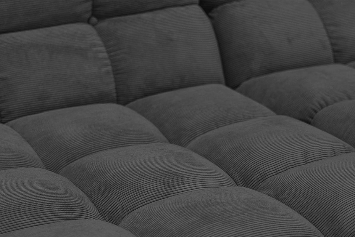 SITZGRUPPE VIVIEN 3ER SET Anthrazit Cord - Anthrazit, Kunststoff/Textil (510/85/359cm) - KAWOLA