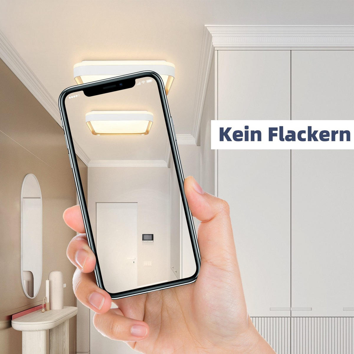 LED-DECKENLEUCHTE Zara 30/30/6 cm - Weiß, Kunststoff (30/30/6cm) - Nettlife