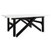 2-IN-1 COUCHTISCH UND ESSTISCH Xena Bis - Schwarz/Weiß, Holzwerkstoff/Metall (70/100/45cm) - MIRJAN24