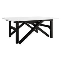 2-IN-1 COUCHTISCH UND ESSTISCH Xena Bis - Schwarz/Weiß, Holzwerkstoff/Metall (70/100/45cm) - MIRJAN24