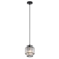 PENDELLEUCHTE Marenor 16/16/143 cm - Schwarz, Glas/Metall (16/16/143cm) - ZMH