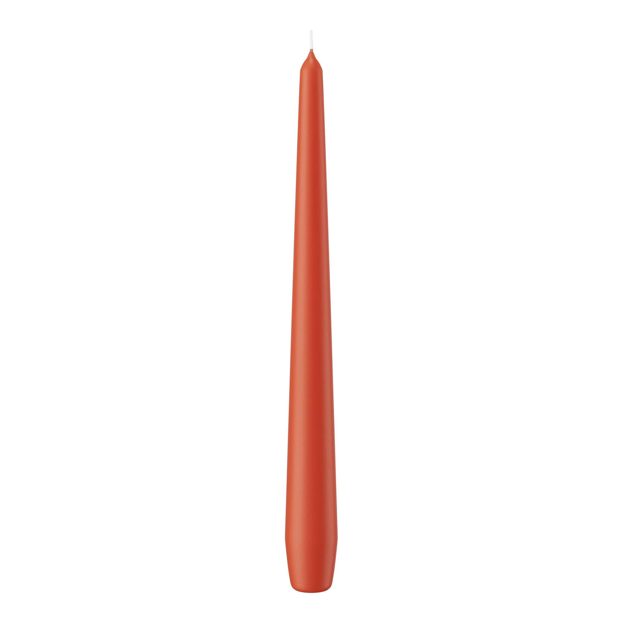 SPITZKERZEN (konische Kerzen) Dukat 250 x Ø 25 mm, 12 Stück - Terracotta, Paraffin (2.5/25/25cm) - Wiedemann Kerzen