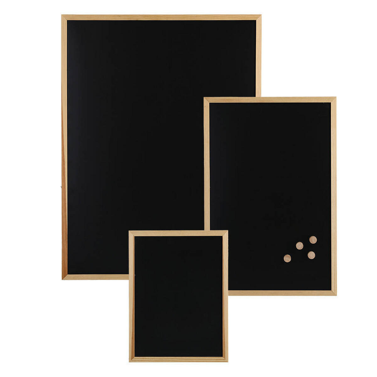 KREIDETAFEL Magnetisch 60/80 cm - Schwarz, Metall (60/1.3/80cm)