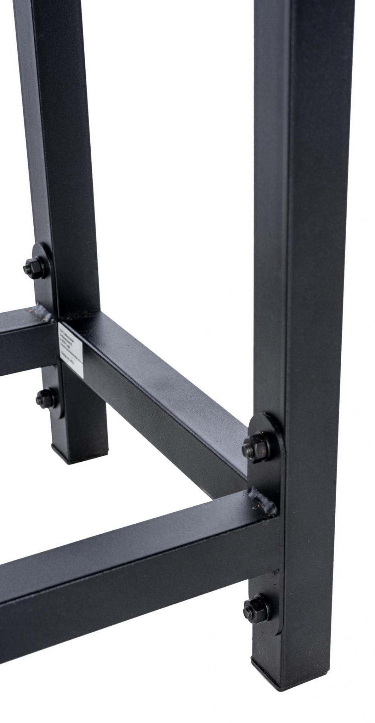 KAMINHOLZREGAL 60/25/62 cm Metall schwarz - Schwarz, Metall (60/62/25cm) - CLP