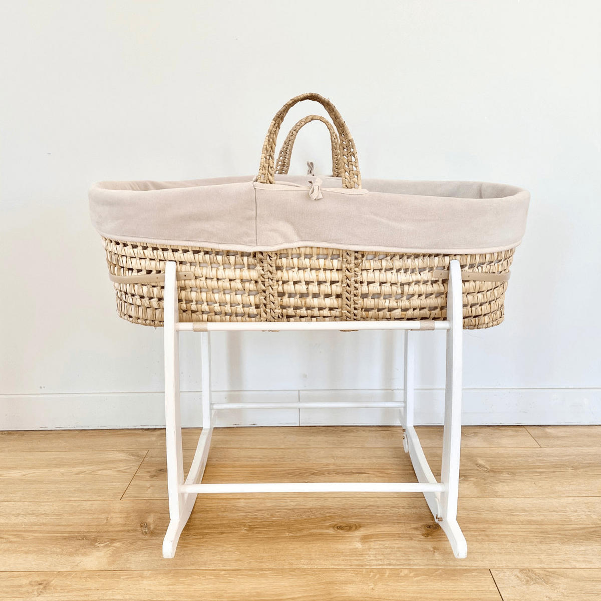 BABYTRAGEKORB Bio-Baumwolle braun - Haselnussfarben, Naturmaterialien (29/78cm) - Premiers Moments