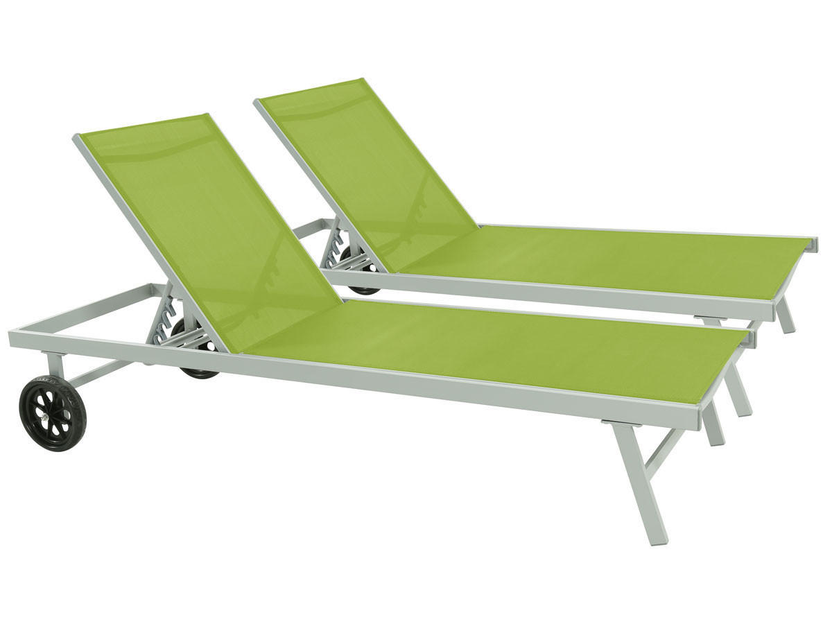 SONNENLIEGE bella Grün - Grün, Metall (65/92/200cm) - Habitat Garten