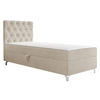 BOXBETT Chester 1, Seite: Links - Silberfarben/Naturfarben, Holz/Textil (90/200cm) - MIRJAN24