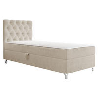 BOXBETT Chester 1, Seite: Links - Silberfarben/Naturfarben, Holz/Textil (90/200cm) - MIRJAN24