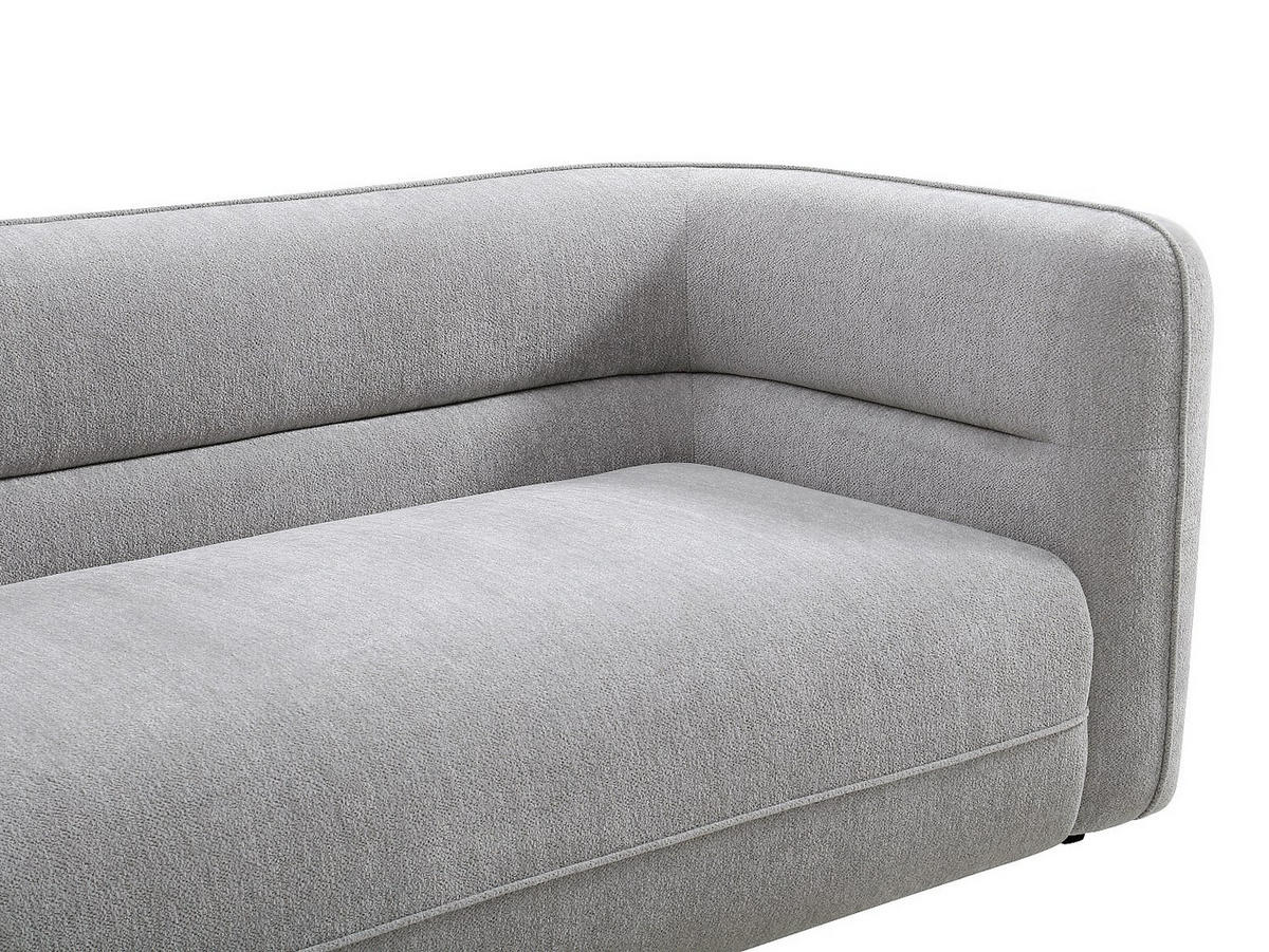 SOFAGARNITUR ohne Schlaffunktion - 4 -Sitzer - Polyester - grau - TALIENA - Grau, Textil (222/74/95cm) - Vente-Unique