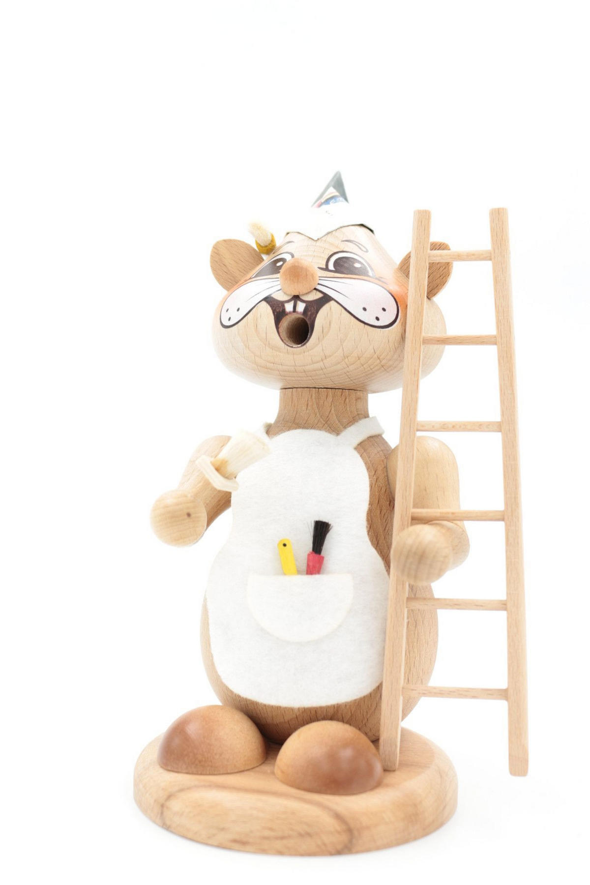 RAUCHFIGUR Hamster Maler 18 cm - Multicolor, Holz (12/18/0.1cm)